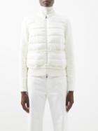 Moncler - Knitted-sleeve Quilted Down Jacket - Womens - Ivory
