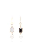 Matchesfashion.com Sonia Boyajian - Piano Mismatched Zirconia & Pearl Drop Earrings - Womens - Gold