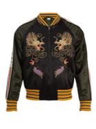 Gucci Dragon Embroidered Bomber Jacket