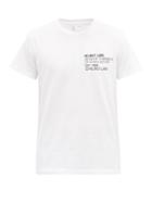 Matchesfashion.com Helmut Lang - Logo-embroidered Cotton-jersey T-shirt - Mens - White