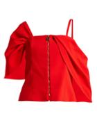 Matchesfashion.com Osman - Candide Draped Sleeve Top - Womens - Red