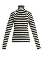 Matchesfashion.com Haider Ackermann - Invidia Striped Wool Blend Roll Neck Sweater - Womens - White Multi