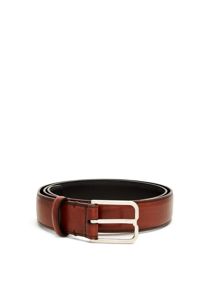 Berluti Scritto Leather Belt