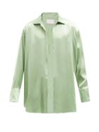 Matchesfashion.com Ludovic De Saint Sernin - Go To Silk-satin Shirt - Mens - Green