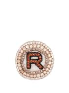 Matchesfashion.com Rochas - R Logo Crystal Embellished Brooch - Womens - Pink