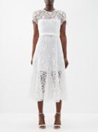Self-portrait - Rose Guipure-lace Midi Dress - Womens - White