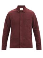 Matchesfashion.com Folk - Patch-pocket Cotton-flannel Shirt - Mens - Dark Purple