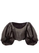 Matchesfashion.com Ellery - Sister Morphine Balloon Sleeve Faux Leather Top - Womens - Black