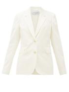 Matchesfashion.com Gabriela Hearst - Sophie Single-breasted Cotton Jacket - Womens - Ivory