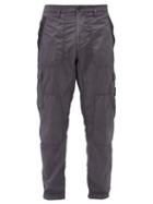 Matchesfashion.com Stone Island - Seersucker Cargo Trousers - Mens - Grey