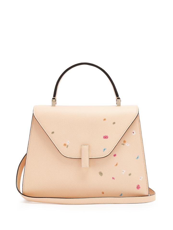 Valextra Iside Medium Floral-print Grained-leather Bag