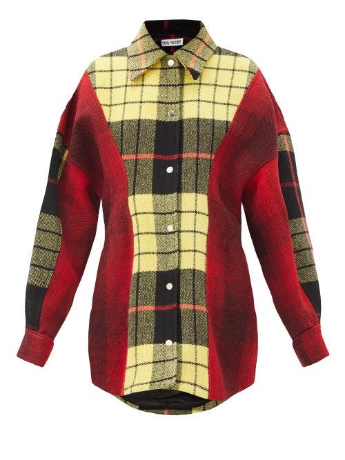 Matchesfashion.com Rave Review - Upcycled Check Wool Shirt Jacket - Womens - Multi