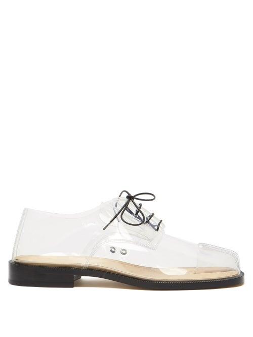 Matchesfashion.com Maison Margiela - Tabi Pvc Derby Shoes - Mens - Clear