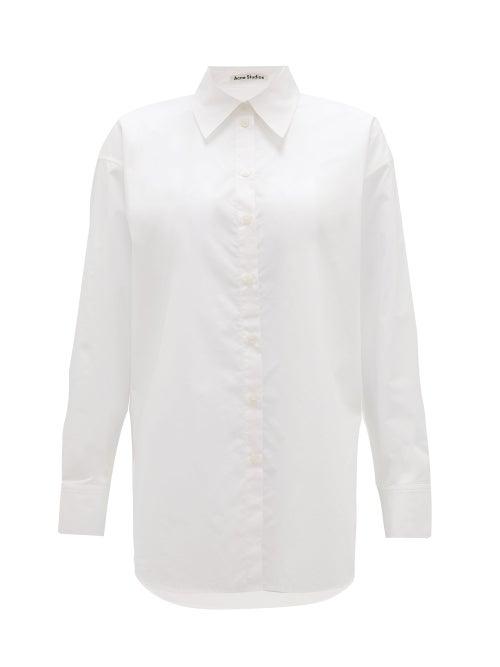 Matchesfashion.com Acne Studios - Stella Cotton-poplin Shirt - Womens - White
