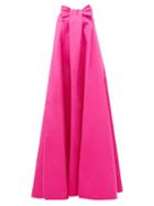 Matchesfashion.com Rochas - Piastra Radsmir Bow Front Taffeta Gown - Womens - Fuchsia