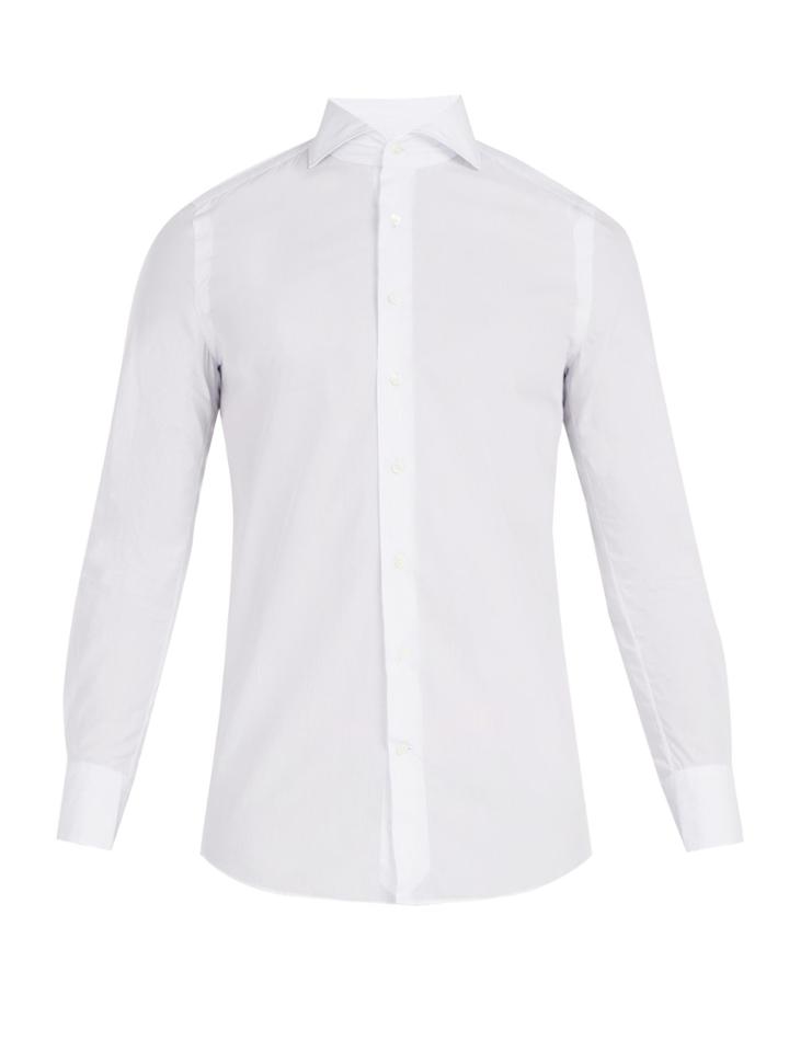 Salle Privée Evron Poplin-striped Cotton Shirt