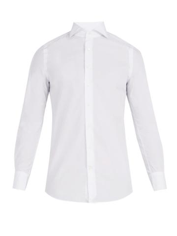 Salle Privée Evron Poplin-striped Cotton Shirt