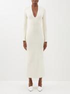 Khaite - Odette Backless Jersey Midi Dress - Womens - Ivory
