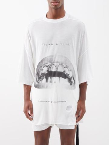 Rick Owens - X Michle Lamy Tommy Printed Cotton T-shirt - Mens - White Black