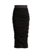 Matchesfashion.com Dolce & Gabbana - Ruched Lace Pencil Skirt - Womens - Black