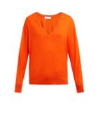 Matchesfashion.com Raey - V Neck Fine Knit Cashmere Sweater - Womens - Orange