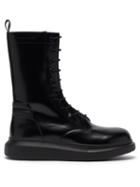 Matchesfashion.com Alexander Mcqueen - Hybrid Lace-up Leather Boots - Mens - Black