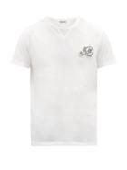 Matchesfashion.com Moncler - Double-logo Cotton-jersey T-shirt - Mens - White