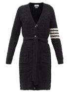 Matchesfashion.com Thom Browne - Four-bar Cotton-blend Boucl Cardigan - Womens - Navy