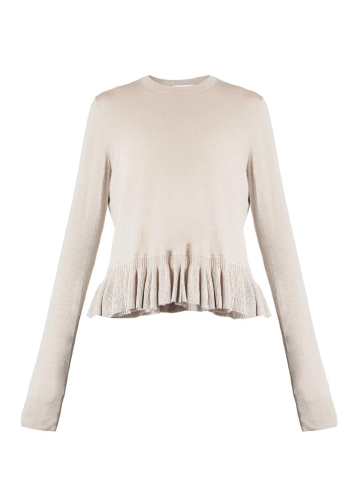 Elizabeth And James Kent Ruffle-trimmed Cotton-blend Sweater