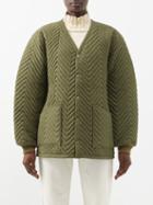 Chimala - Reversible Chevron-quilted Cotton Jacket - Womens - Khaki