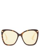 Matchesfashion.com Gucci - Cat Eye Tortoiseshell Acetate Sunglasses - Womens - Tortoiseshell