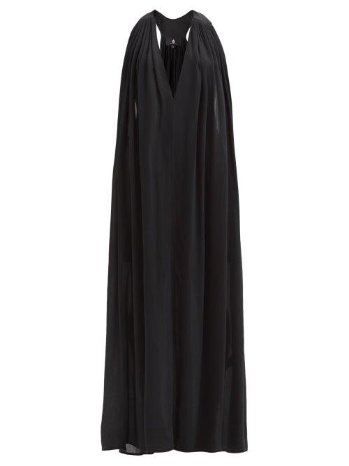 Matchesfashion.com Su Paris - Rika Halterneck Crepe Maxi Dress - Womens - Black