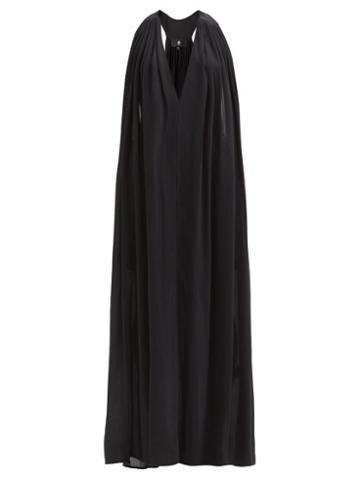 Matchesfashion.com Su Paris - Rika Halterneck Crepe Maxi Dress - Womens - Black