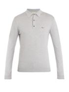 Maison Kitsuné Fox-appliqu Wool Polo Shirt