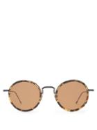 Matchesfashion.com Thom Browne - Tokyo Round Frame Sunglasses - Mens - Brown Multi