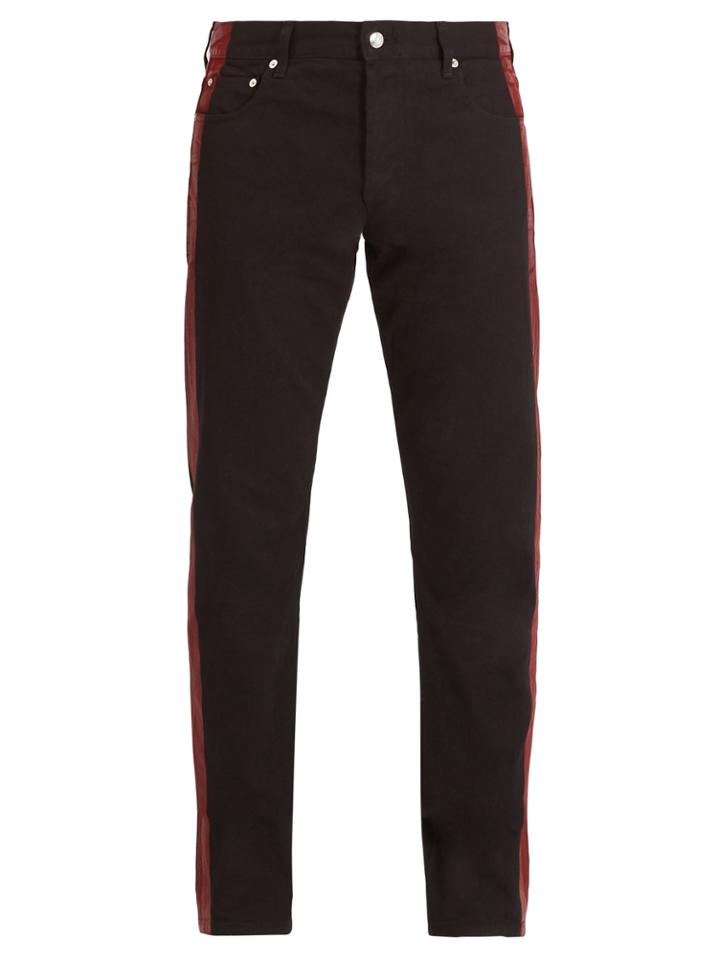 Alexander Mcqueen Side-stripe Straight-leg Jeans