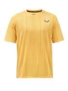 Castore - Logo-print Mesh-jersey T-shirt - Mens - Yellow