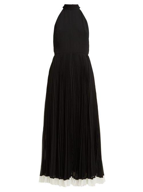 Matchesfashion.com Zimmermann - Sunray Pleated Chiffon Midi Dress - Womens - Black