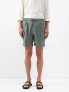 Ralph Lauren Purple Label - Dorset Drawstring-waist Linen Shorts - Mens - Green