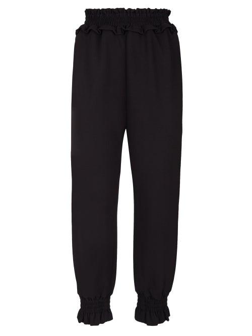 Simone Rocha - Shirred High-rise Jersey Trousers - Womens - Black