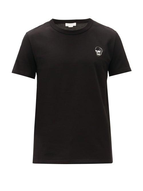 Matchesfashion.com Alexander Mcqueen - King Of Skulls-print Cotton-jersey T-shirt - Mens - Black Multi