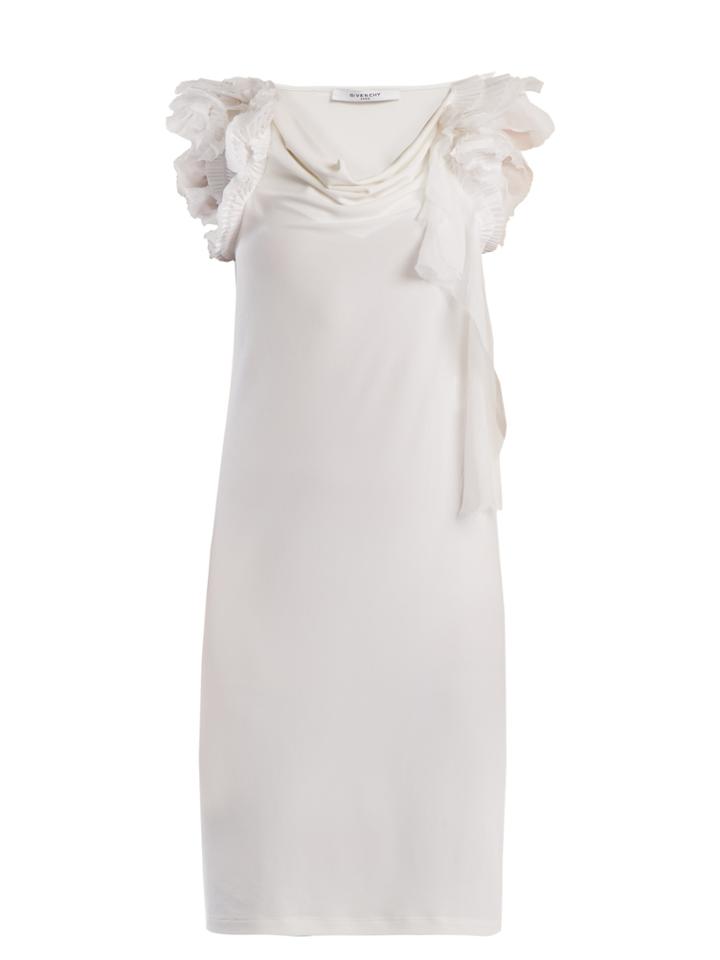Givenchy Ruffle-trimmed Cowl-neck Crepe Dress