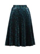 Prada Poppy-jacquard Pleated Skirt