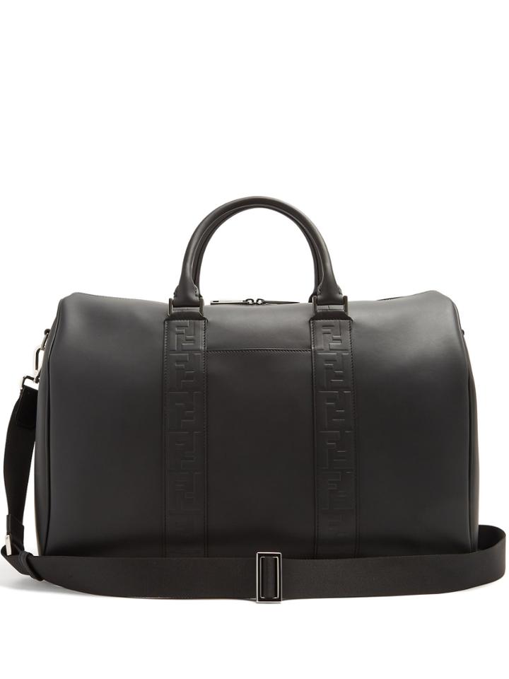 Fendi Logo-debossed Leather Holdall