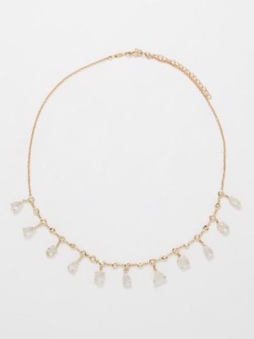 Jacquie Aiche - Diamond, Moonstone & 14kt Gold Necklace - Womens - Gold Multi