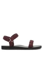 Matchesfashion.com The Row - Egon Leather Sandals - Womens - Burgundy
