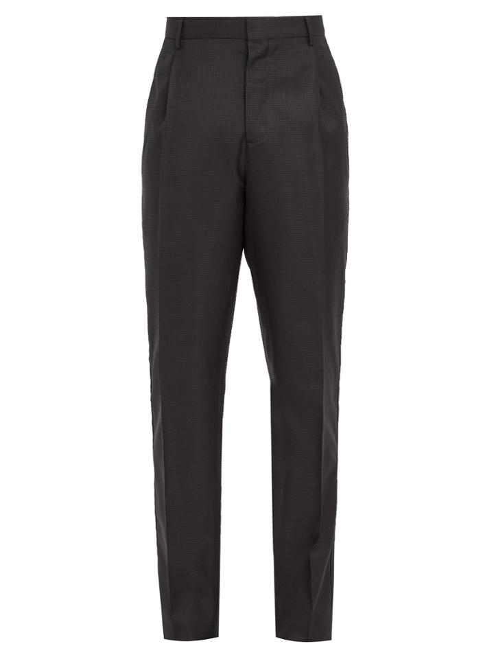 Bottega Veneta Houndstooth Slim-leg Tuxedo Trousers