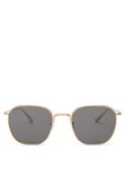 Matchesfashion.com Oliver Peoples - X The Row Board Meeting 2 Square Metal Sunglasses - Mens - Gold