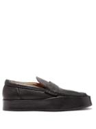 Matchesfashion.com Acne Studios - Grained Faux Leather Loafers - Mens - Black