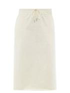 Matchesfashion.com Jil Sander - Drawstring-waist Cotton-jersey Midi Skirt - Womens - Ivory